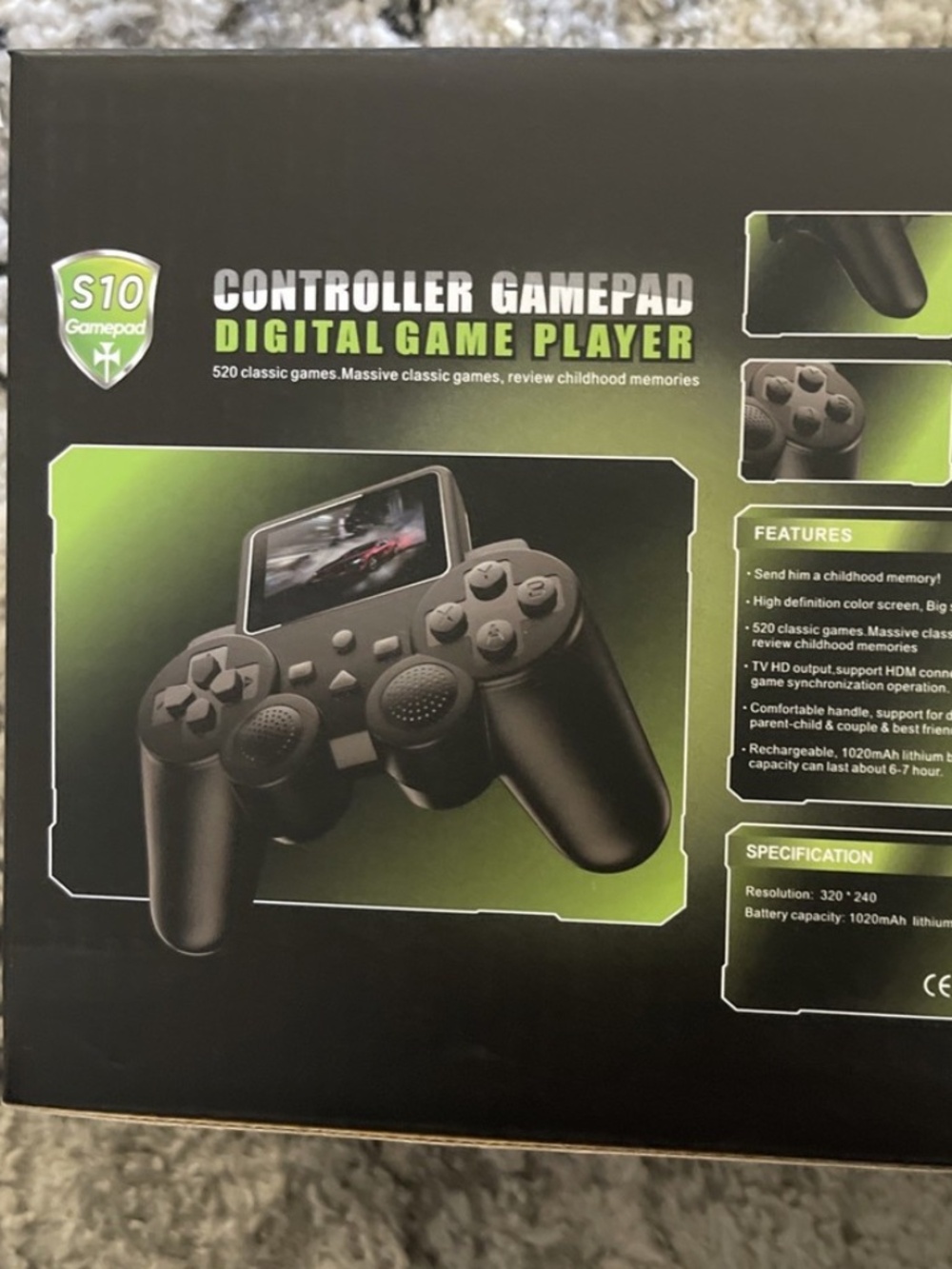 520 Gamepad Video Game Player, Black, 520 Games #206222489855